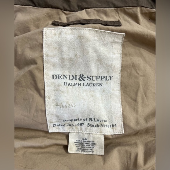 RALPH LAUREN DENIM & SUPPLY Vintage Military Puffer Vest in Olive Khaki Size M - Picture 5 of 7
